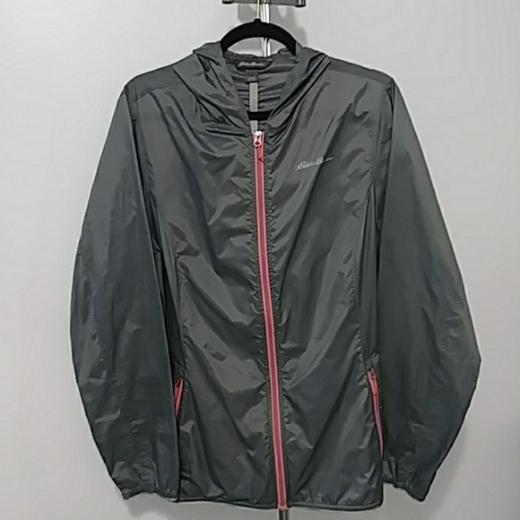 Eddie Bauer Jackets & Blazers - Eddie Bauer Gray Lightweight Rain Jacket Large